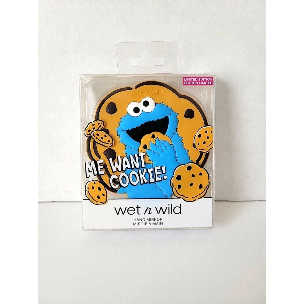 Sesame Street x Wet N Wild Cookie Monster Hand Mirror NEW NIP Limited Edition